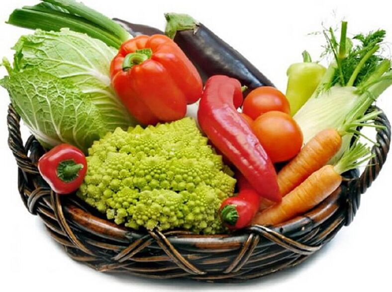 Vegetables in the basket